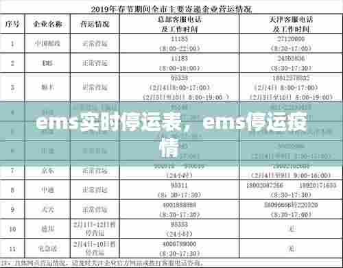ems实时停运表,ems停运疫情