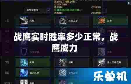 战鹰实时胜率多少正常,战鹰威力