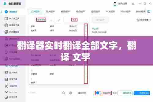 翻译器实时翻译全部文字,翻译 文字