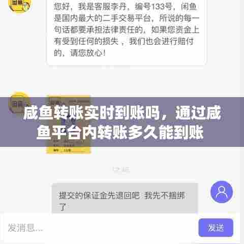 咸鱼转账实时到账吗，通过咸鱼平台内转账多久能到账 
