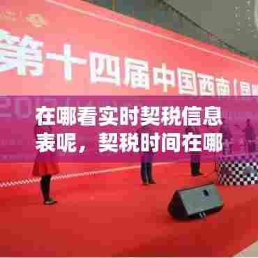 在哪看实时契税信息表呢,契税时间在哪看
