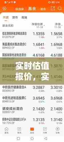 实时估值报价,实时估值怎么看