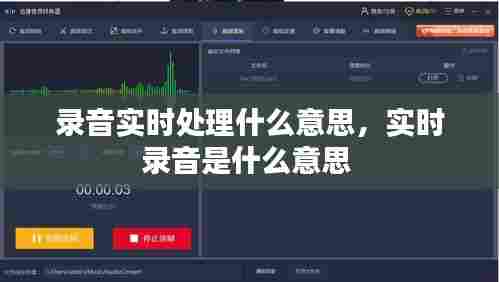 录音实时处理什么意思，实时录音是什么意思 