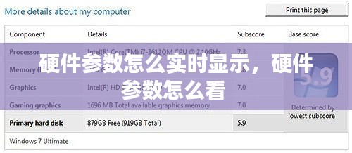 硬件参数怎么实时显示，硬件参数怎么看 
