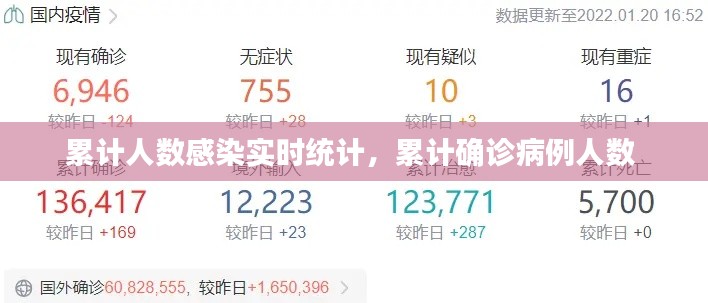 累计人数感染实时统计，累计确诊病例人数 