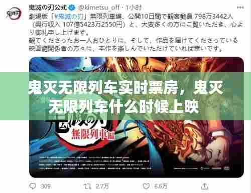 鬼灭无限列车实时票房,鬼灭无限列车什么时候上映