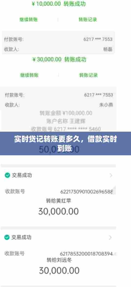 实时贷记转账要多久，借款实时到账 