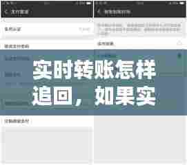 实时转账怎样追回，如果实时转账怎么退回 