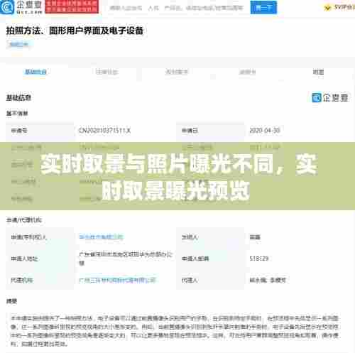 实时取景与照片曝光不同,实时取景曝光预览