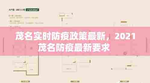 茂名实时防疫政策最新,2021茂名防疫最新要求
