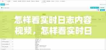 怎样看实时日志内容视频，怎样看实时日志内容视频播放 