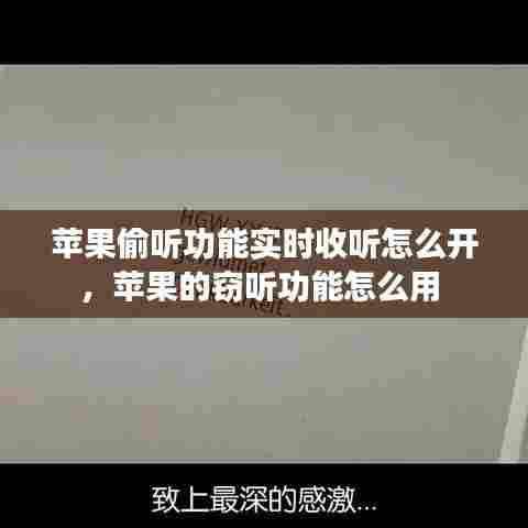 苹果偷听功能实时收听怎么开,苹果的窃听功能怎么用