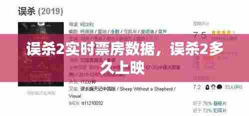 误杀2实时票房数据,误杀2多久上映