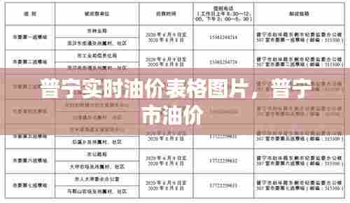 普宁实时油价表格图片,普宁市油价