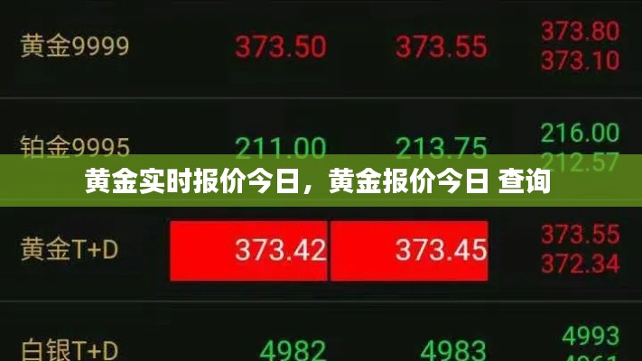 黄金实时报价今日，黄金报价今日 查询 