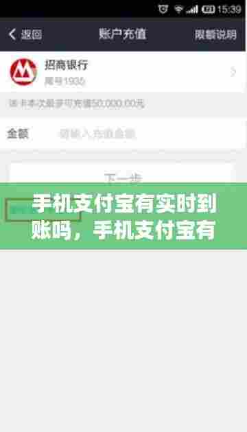 手机支付宝有实时到账吗，手机支付宝有实时到账吗怎么设置 