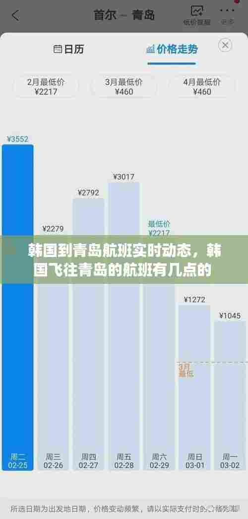 韩国到青岛航班实时动态,韩国飞往青岛的航班有几点的
