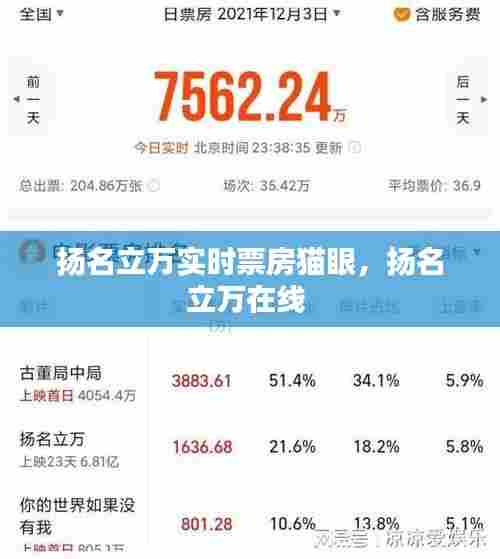 扬名立万实时票房猫眼，扬名立万在线 