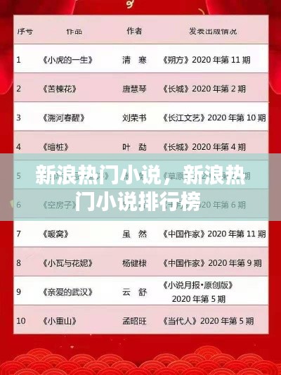 新浪热门小说，新浪热门小说排行榜 