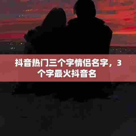 抖音热门三个字情侣名字，3个字最火抖音名 