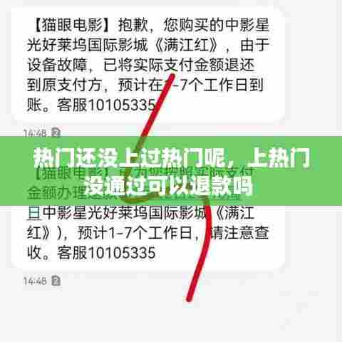 热门还没上过热门呢，上热门没通过可以退款吗 