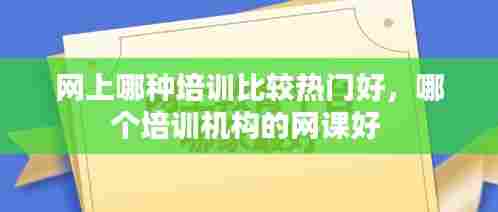 网上哪种培训比较热门好,哪个培训机构的网课好