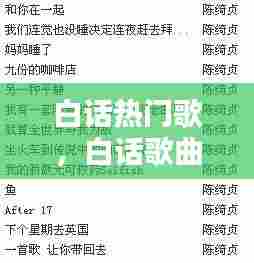 白话热门歌,白话歌曲大全