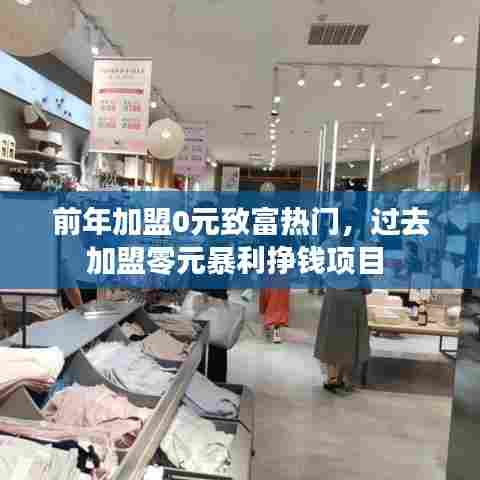 前年加盟0元致富热门,过去加盟零元暴利挣钱项目
