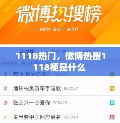 1118热门,微博热搜1118梗是什么