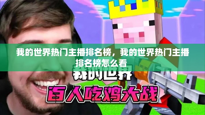 我的世界热门主播排名榜，我的世界热门主播排名榜怎么看 