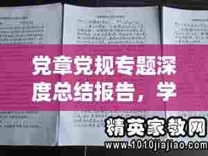 党章党规专题深度总结报告，学习、实践与反思