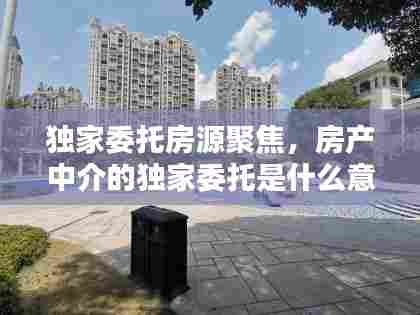 独家委托房源聚焦，房产中介的独家委托是什么意思 