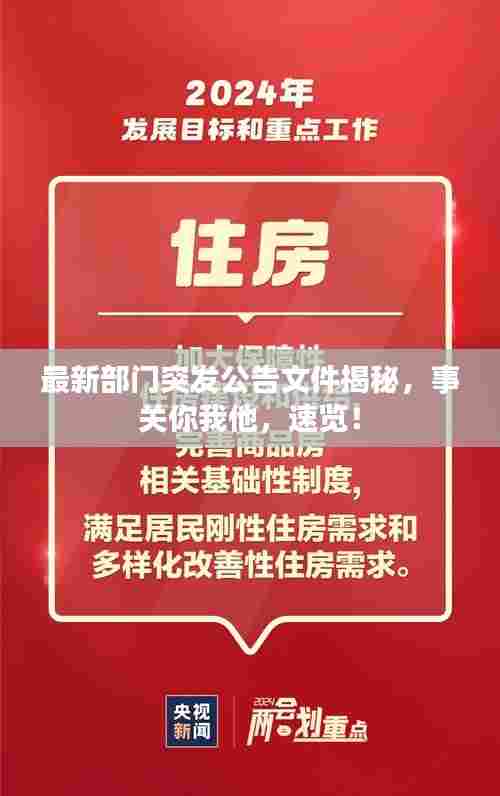 最新部门突发公告文件揭秘，事关你我他，速览！