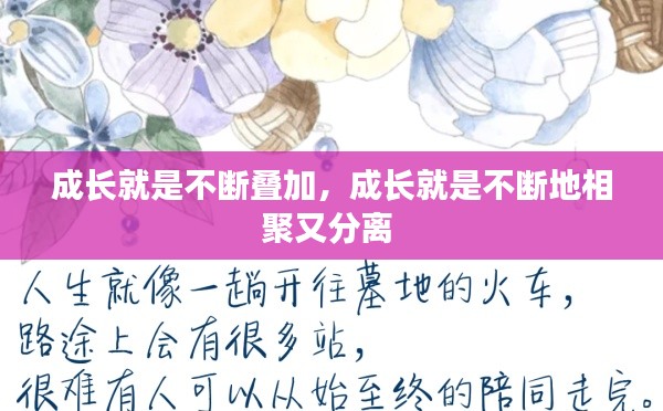 成长就是不断叠加,成长就是不断地相聚又分离