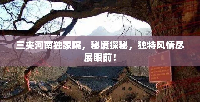 三夹河南独家院,秘境探秘,独特风情尽展眼前!