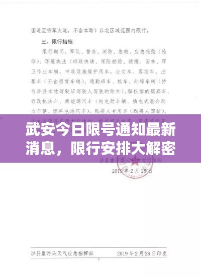 武安今日限号通知最新消息，限行安排大解密！