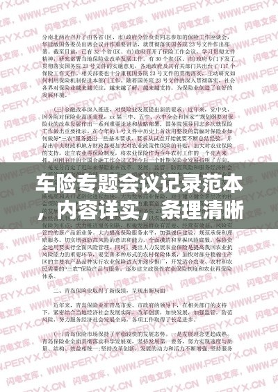 车险专题会议记录范本，内容详实，条理清晰，百度收录标准吸睛标题