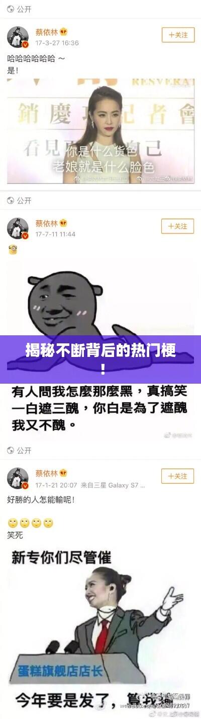 揭秘不断背后的热门梗!