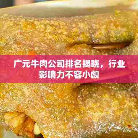 广元牛肉公司排名揭晓,行业影响力不容小觑