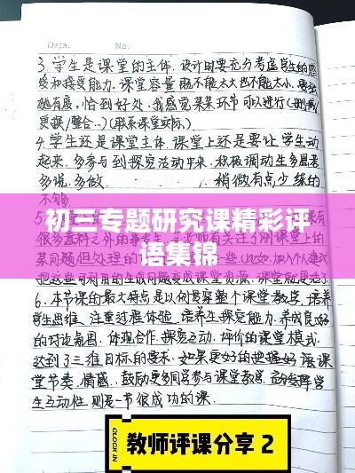 初三专题研究课精彩评语集锦