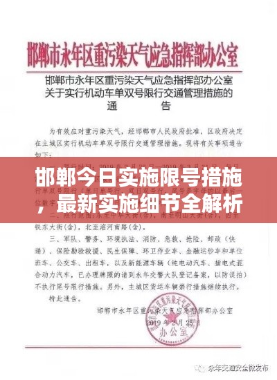 邯郸今日实施限号措施,最新实施细节全解析