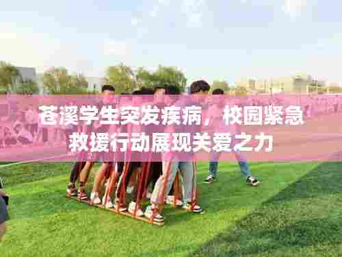 苍溪学生突发疾病，校园紧急救援行动展现关爱之力