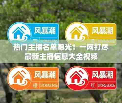 热门主播名单曝光！一网打尽最新主播信息大全视频