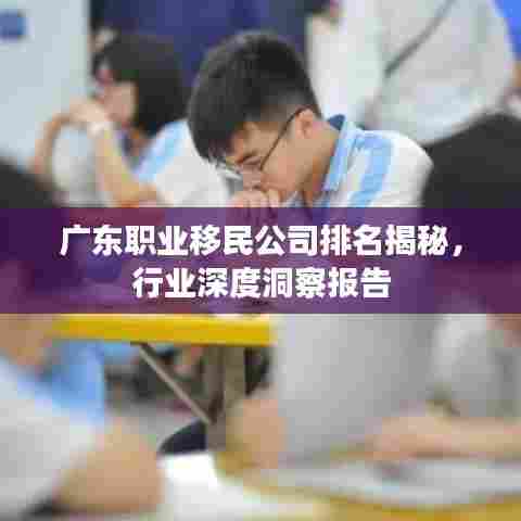 广东职业移民公司排名揭秘,行业深度洞察报告