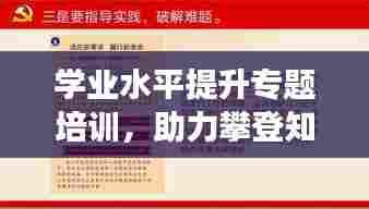 学业水平提升专题培训,助力攀登知识高峰的秘诀之旅