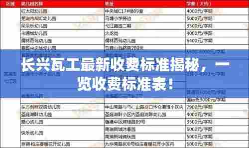 长兴瓦工最新收费标准揭秘，一览收费标准表！