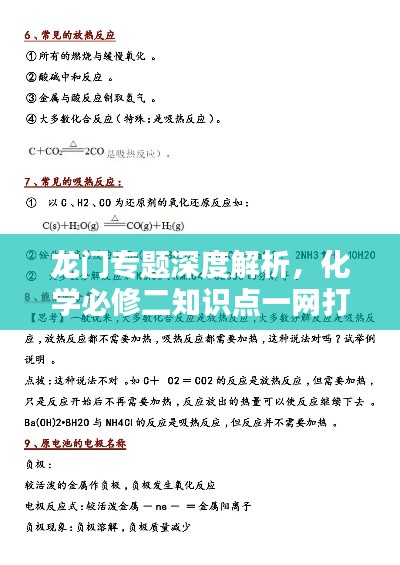 龙门专题深度解析，化学必修二知识点一网打尽
