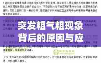 突发粗气粗现象背后的原因与应对策略解析