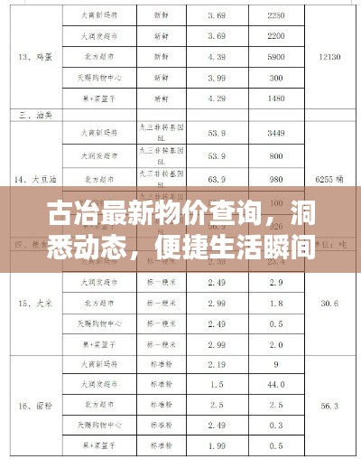 古冶最新物价查询，洞悉动态，便捷生活瞬间