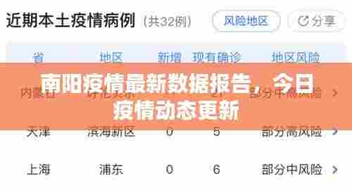 南阳疫情最新数据报告，今日疫情动态更新